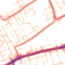 Daytime road noise heatmap for CH43 2HX
