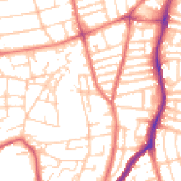 Daytime road noise heatmap for CH43 5RY