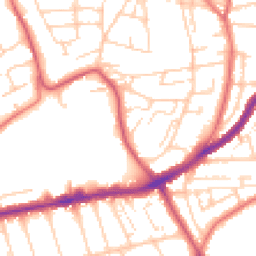 Daytime road noise heatmap for CH43 5UB