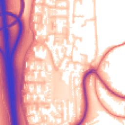 Daytime road noise heatmap for CH43 7NB