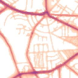 Daytime road noise heatmap for CH43 7SB