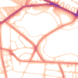 Daytime road noise heatmap for CH43 8SA