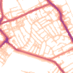 Daytime road noise heatmap for CH44 0AS