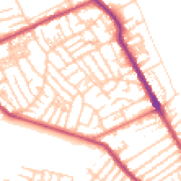 Daytime road noise heatmap for CH44 0BD