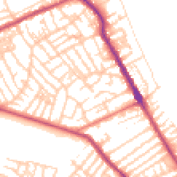 Daytime road noise heatmap for CH44 0DP