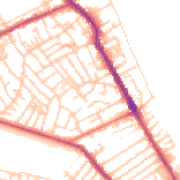 Daytime road noise heatmap for CH44 0DS