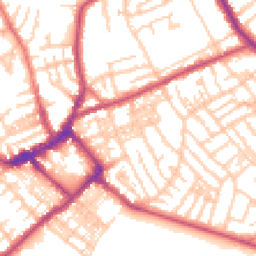Daytime road noise heatmap for CH44 1AL