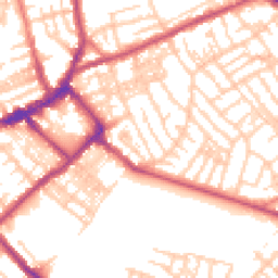 Daytime road noise heatmap for CH44 1AN
