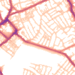 Daytime road noise heatmap for CH44 1AU