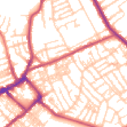 Daytime road noise heatmap for CH44 1BD