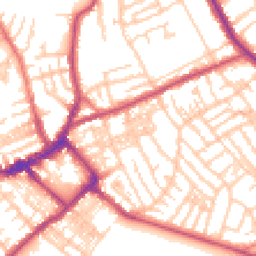 Daytime road noise heatmap for CH44 1BL
