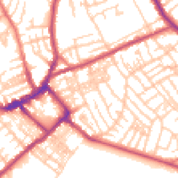 Daytime road noise heatmap for CH44 1BT