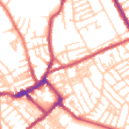 Daytime road noise heatmap for CH44 1BU
