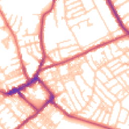 Daytime road noise heatmap for CH44 1BY