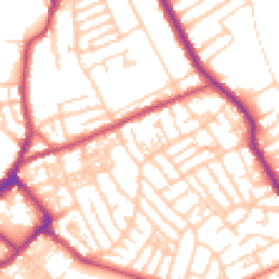 Daytime road noise heatmap for CH44 1DH