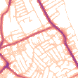 Daytime road noise heatmap for CH44 1DU