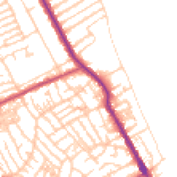 Daytime road noise heatmap for CH44 1EB