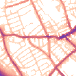 Daytime road noise heatmap for CH44 2AB