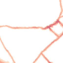 Night-time road noise heatmap for CH44 2AR