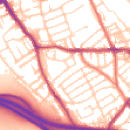 Daytime road noise heatmap for CH44 2BH