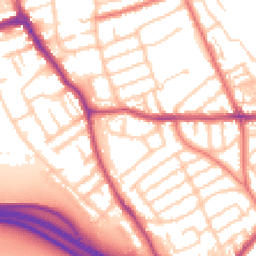 Daytime road noise heatmap for CH44 2BL