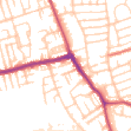 Daytime road noise heatmap for CH44 2DA