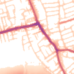 Daytime road noise heatmap for CH44 2DD