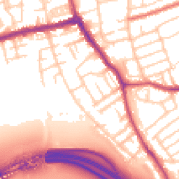 Daytime road noise heatmap for CH44 2DS