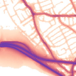 Daytime road noise heatmap for CH44 2EL