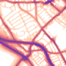 Daytime road noise heatmap for CH44 3AD