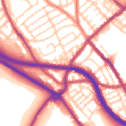 Daytime road noise heatmap for CH44 3AP
