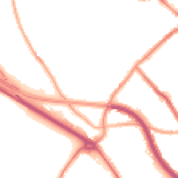 Night-time road noise heatmap for CH44 3AT