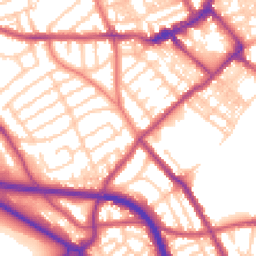 Daytime road noise heatmap for CH44 3BZ