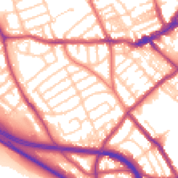 Daytime road noise heatmap for CH44 3DP