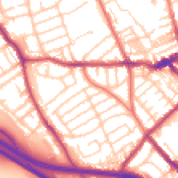 Daytime road noise heatmap for CH44 3EE