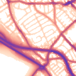 Daytime road noise heatmap for CH44 3EJ