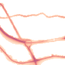 Night-time road noise heatmap for CH44 4AT