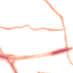 Night-time road noise heatmap for CH44 4AZ