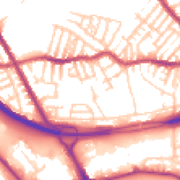 Daytime road noise heatmap for CH44 4BJ