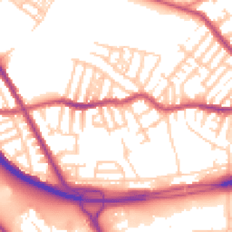 Daytime road noise heatmap for CH44 4BS