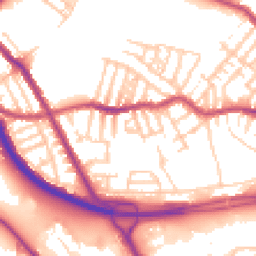 Daytime road noise heatmap for CH44 4BY