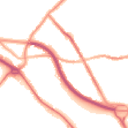 Night-time road noise heatmap for CH44 4ER