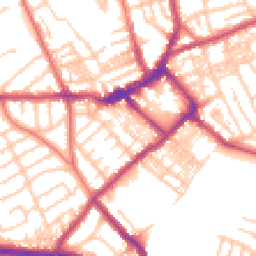 Daytime road noise heatmap for CH44 5RD