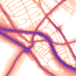 Daytime road noise heatmap for CH44 5SH