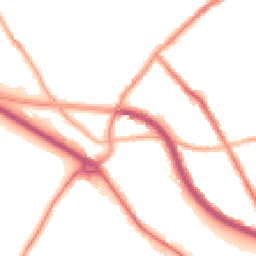 Night-time road noise heatmap for CH44 5SH