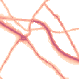 Night-time road noise heatmap for CH44 5SU