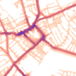 Daytime road noise heatmap for CH44 5XN