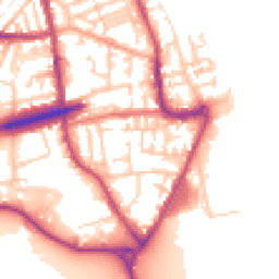 Daytime road noise heatmap for CH44 7AU