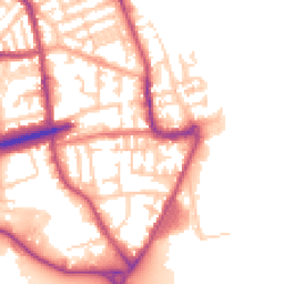 Daytime road noise heatmap for CH44 7AX