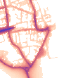 Daytime road noise heatmap for CH44 7BE